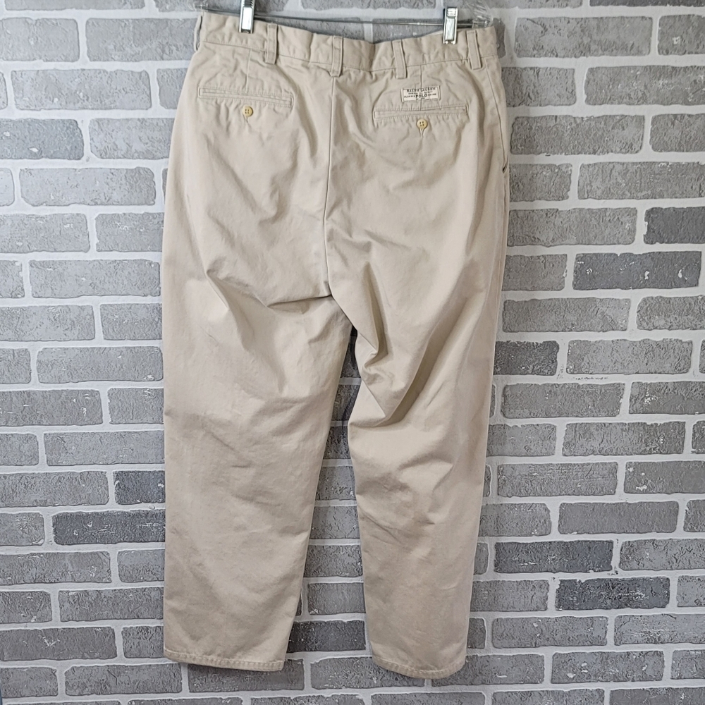 Polo By Ralph Lauren Classic Chino Khakis Tapered Leg Men's Size 34 x 30 - Picture 10 of 13